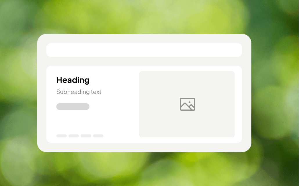 Generated page template — heading, subheading, and image block