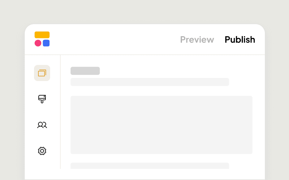 Softr site editor — portal layout and pages