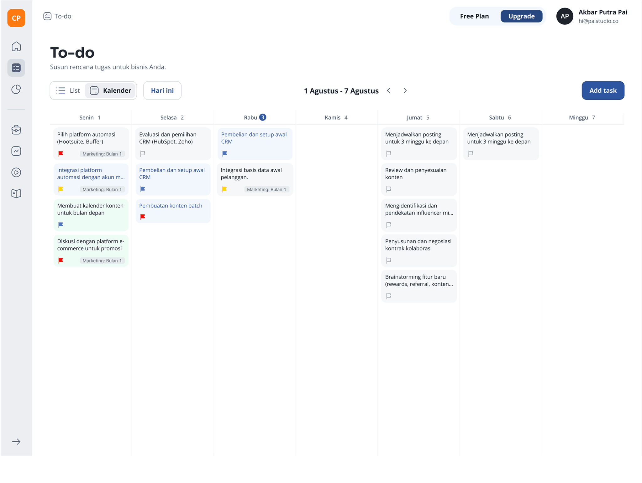 Teliti progress tracking view