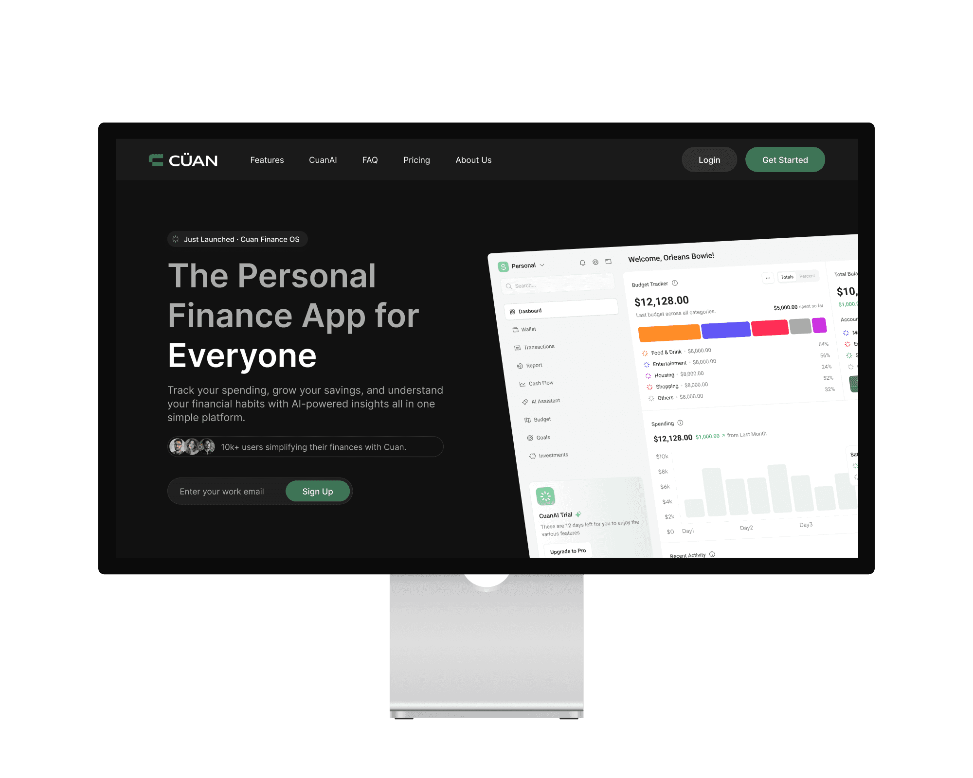 Cuan - SaaS Finance Landing Page